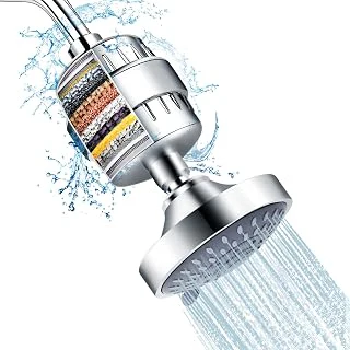 FEELSO filtered shower head with 15-stage filter for hard water