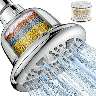 MakeFit filtered shower head in chrome for hard water