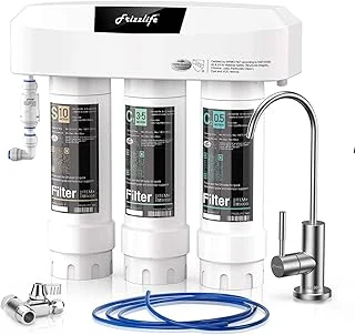 Frizzlife SP99 under sink water filter with dedicated faucet for lead reduction