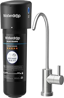 Waterdrop 10UB under sink water filter with dedicated faucet for chlorine reduction